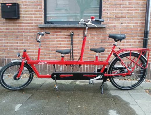 Onderwaterfiets ouder-kindtandem 1 volwassene en 2 kinderen